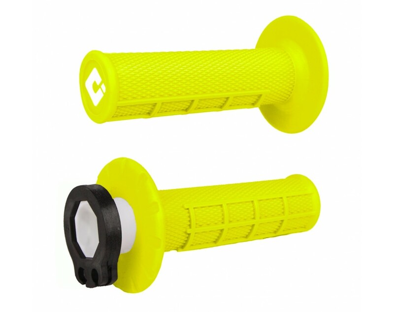 Puños ODI MX V2 Lock-On Haf-Waffle Amarillo Neon ODI H36HWY