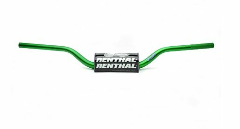 Manillar Renthal Fatbar Carmichael verde con protector negro 604-01-GN RENTHAL 604-01-GN