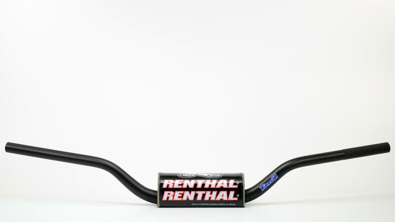 Manillar Renthal Fatbar Carmichael alto negro con protector negro 609-01-BK RENTHAL 609-01-BK