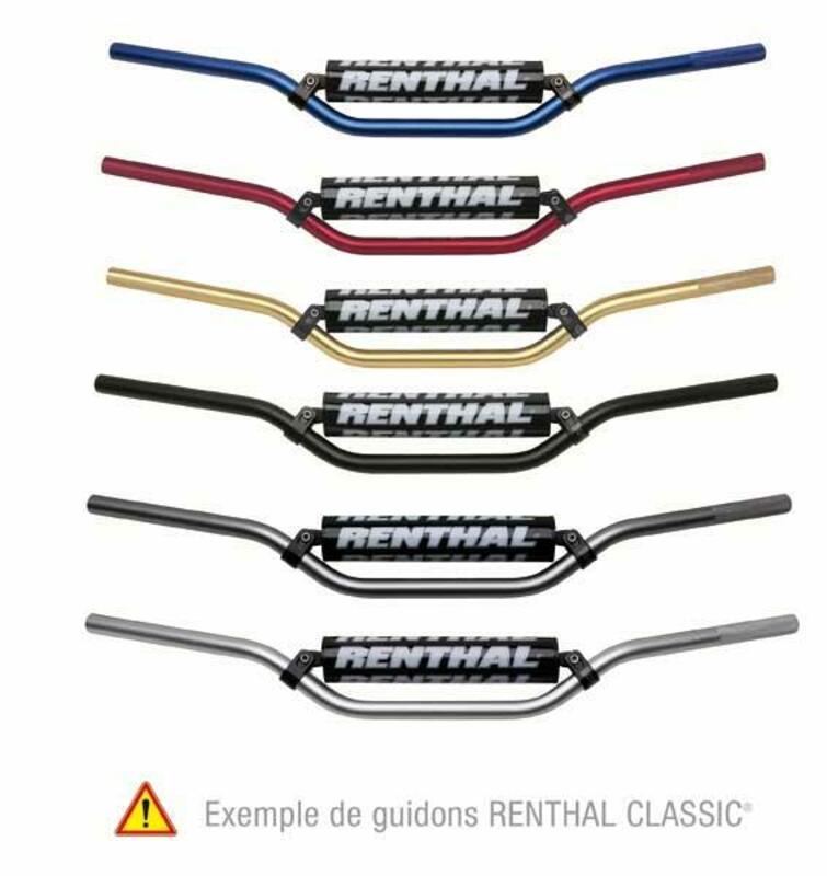 Manillar Renthal RM negro con protector negro 701-01-BK-01-185 RENTHAL 701-01-BK-01-185