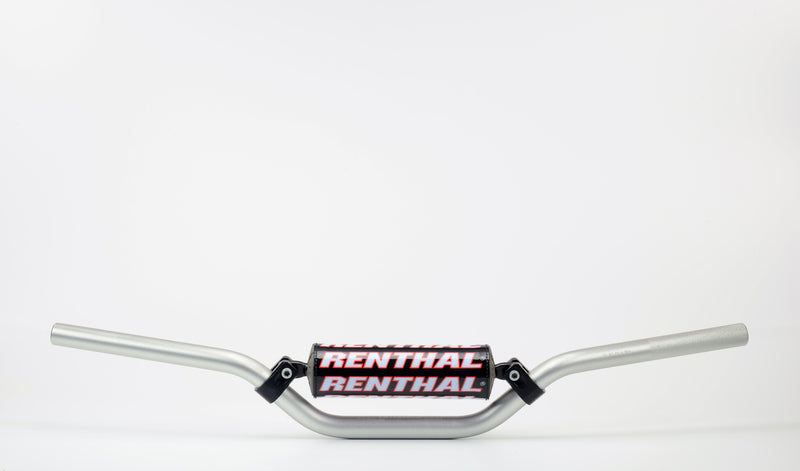 Manillar Renthal minicross SX50 plata con protector negro 825-01-SI-04-227 RENTHAL 825-01-SI-04-227