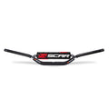 Manillar SCAR S² Ø22,2mm alto de aluminio negro con barra, morcilla negra SCAR S9032BK