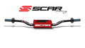Manillar SCAR O² RC Ø28,6mm de aluminio sin barra, negro, morcilla roja SCAR S9112BK-RD
