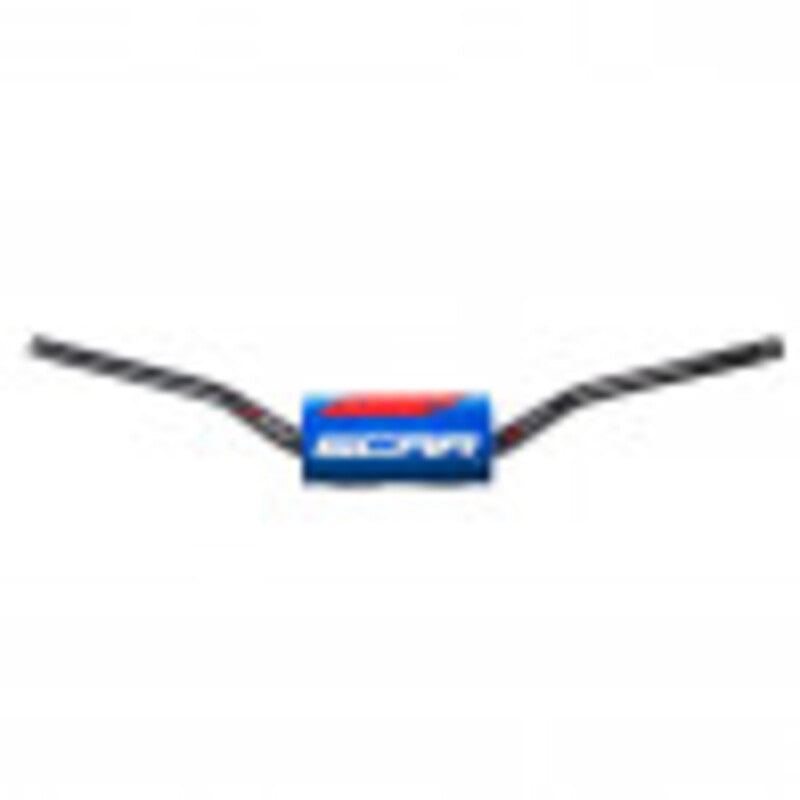 Manillar SCAR O² alto sin barra - Negro con morcilla azul oscuro SCAR S9152DKBL