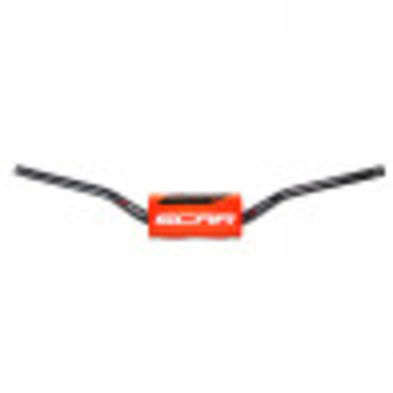 Manillar SCAR O² alto sin barra - Negro con morcilla naranja SCAR S9152OR