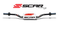 Manillar SCAR O² Ø28,6mm Villopoto/Stewart negro sin barra, morcilla blanca SCAR S9162BK-WH