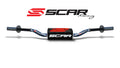 Manillar SCAR O² Ø28,6mm Yamaha de aluminio sin barra, azul oscuro, morcilla negra SCAR S9182DKBL-BK