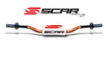 Manillar SCAR O² Ø28,6mm McGrath de aluminio sin barra, naranja, morcilla blanca SCAR S9172OR-WH