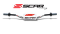 Manillar SCAR O² Ø28,6mm Villopoto/Stewart blanco sin barra, morcilla blanca SCAR S9162WH-WH