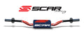 Manillar SCAR O² RC alto de aluminio sin barra, rojo, morcilla azul oscuro SCAR S9132RD-DKBL