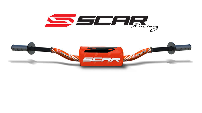Manillar SCAR O² RC alto de aluminio sin barra, naranja, morcilla naranja SCAR S9132OR-OR