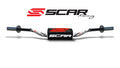 Manillar SCAR O² RC Ø28,6mm de aluminio sin barra, blanco, morcilla negra SCAR S9112WH-BK