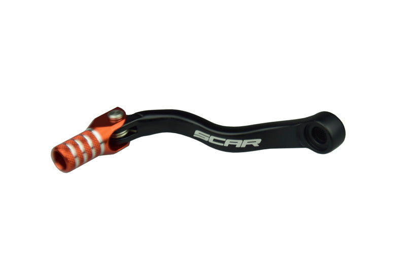 Pedal cambio SCAR negro mate Puntera naranja KTM EXC/SX250 SCAR GSL506