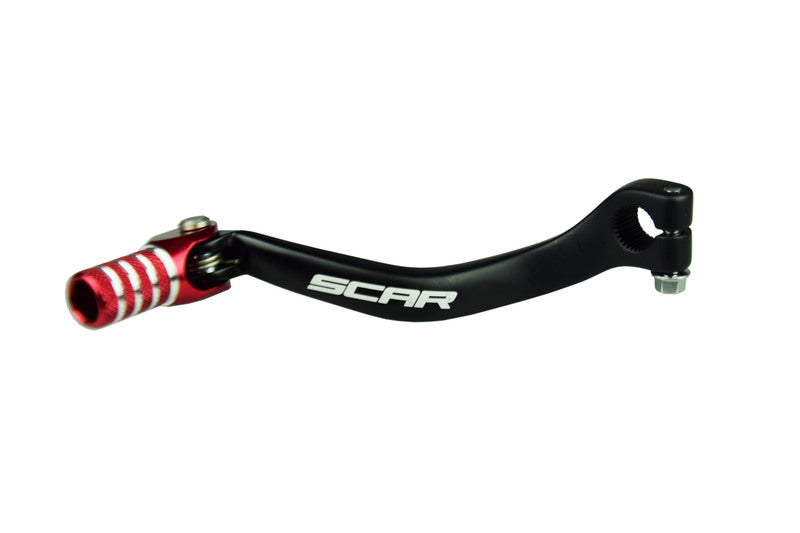 Pedal cambio SCAR negro mate Puntera roja Honda CR250R SCAR GSL102