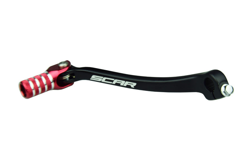 Pedal cambio SCAR negro mate Puntera roja Honda CRF450R SCAR GSL114