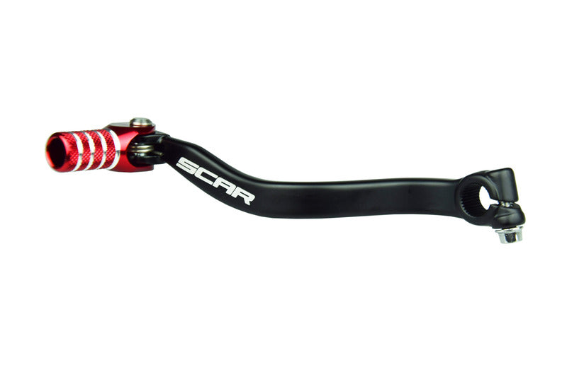 Pedal cambio SCAR negro mate Puntera roja Suzuki RM85 SCAR GSL303