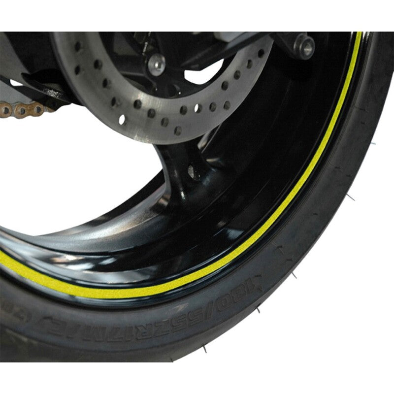 Adhesivo para llantas V PARTS 6m x 7mm amarillo reflectante V PARTS SS-817-YELLOW