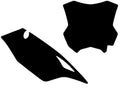 Kit adhesivos portanúmeros Blackbird KX450 19 standard/negro BLACKBIRD 3420/000006