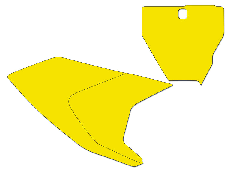 Kit adhesivos portanúmeros Blackbird HVA TC/FC 19 standard/amarillo BLACKBIRD 3626/000004