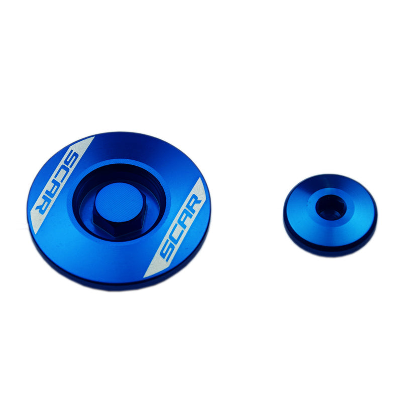 Tapones laterales del cárter SCAR azul Yamaha SCAR EP101