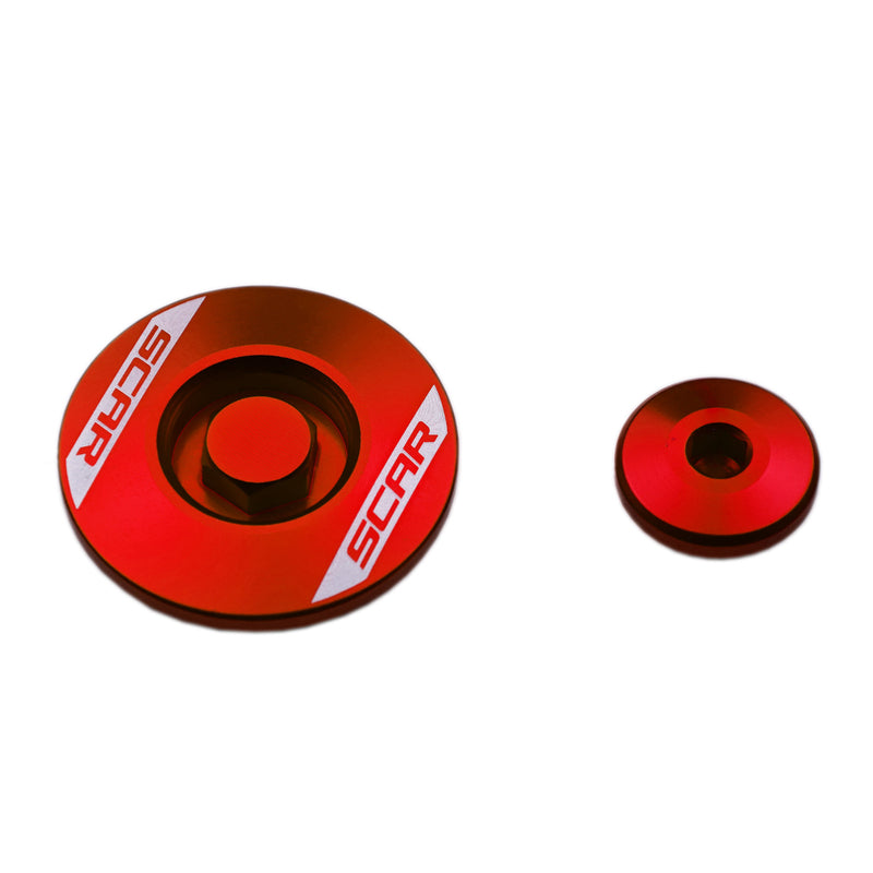 Tapones laterales del cárter SCAR rojo Suzuki SCAR EP400