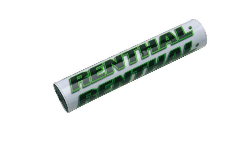 Protector/Morcilla barra superior de manillar Renthal blanco/verde P267 RENTHAL P267
