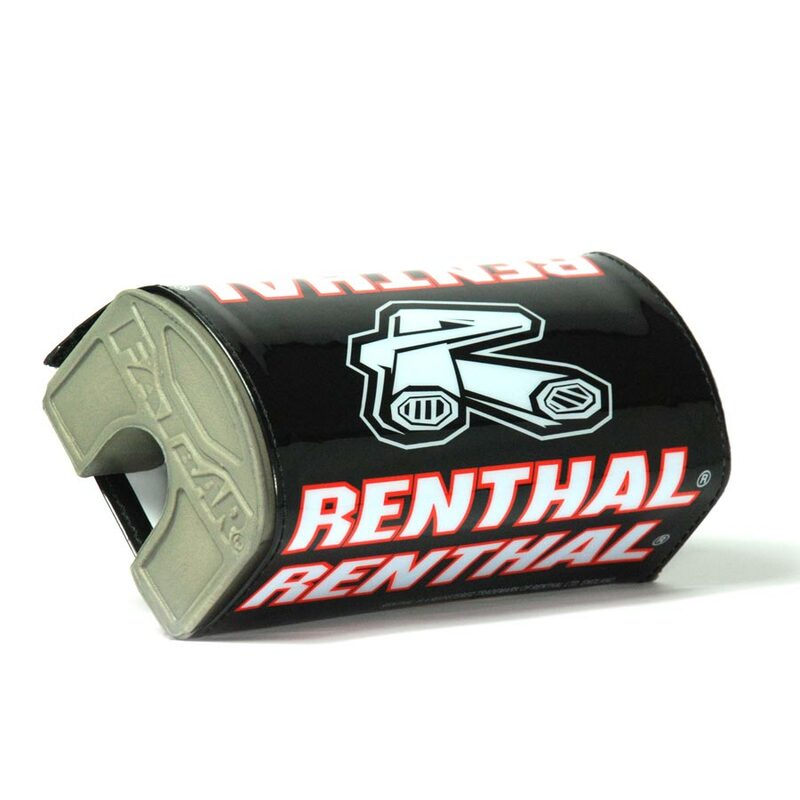 Protector/Morcilla de manillar sin barra superior Renthal trial negro/rojo P303 RENTHAL P303