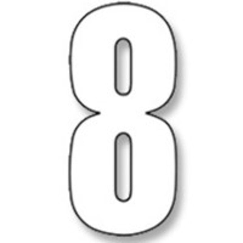 Numeros de carrera blanco - Pack de 3 uds Blackbird Crystal 5027/10/8 BLACKBIRD 5027/10/8