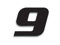 Numeros de carrera negro - Pack de 3 Uds BLACKBIRD PVC 5049/20/9 BLACKBIRD 5049/20/9