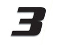 Numeros de carrera negro - Pack de 3 Uds BLACKBIRD PVC 5049/20/3 BLACKBIRD 5049/20/3