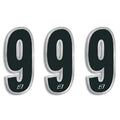 Numeros de carrera negro Blackbird 15X7 Cm - Pack 3 uds 5069/20/9 BLACKBIRD 5069/20/9