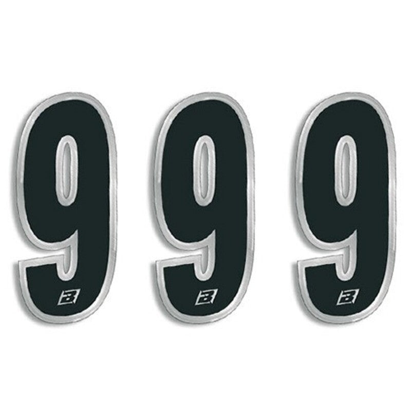 Numeros de carrera negro Blackbird 15X7 Cm - Pack 3 uds 5069/20/9 BLACKBIRD 5069/20/9