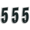 Numeros de carrera negro Blackbird 15X7 Cm - Pack 3 uds 5069/20/5 BLACKBIRD 5069/20/5