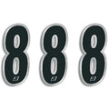 Numeros de carrera negro Blackbird 15X7 Cm - Pack 3 uds 5069/20/8 BLACKBIRD 5069/20/8