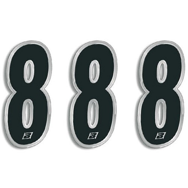 Numeros de carrera negro Blackbird 15X7 Cm - Pack 3 uds 5069/20/8 BLACKBIRD 5069/20/8