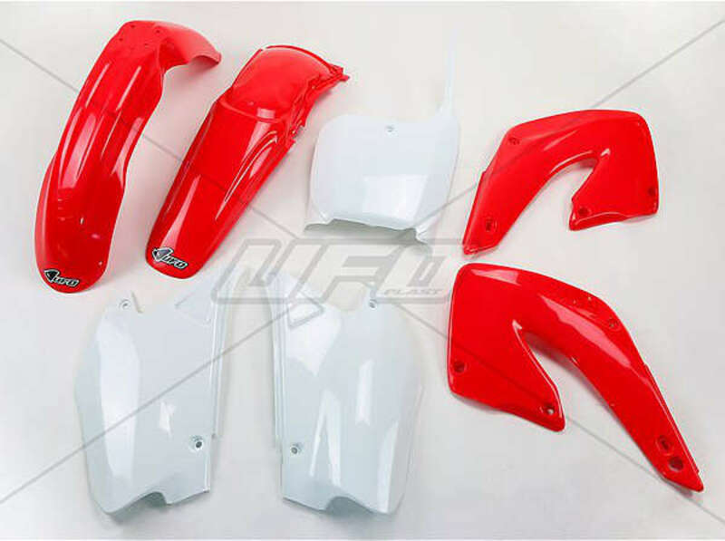 Kit de Plástica UFO OEM Color Rojo / Blanco Honda CR125R / 250R UFO HOKIT100@999