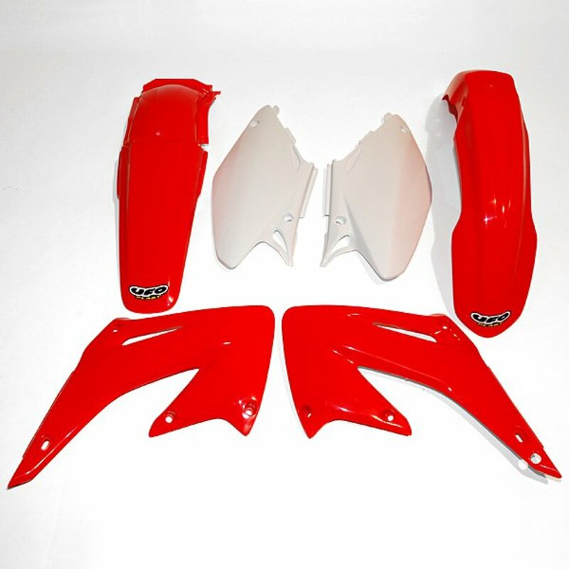 Kit de Plástica UFO OEM Color Rojo / Blanco Honda CR125R / 250R UFO HOKIT103@999