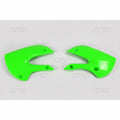 Paneles laterales radiador UFO verde Kawasaki KX65/KLX110 UFO KA03733#026