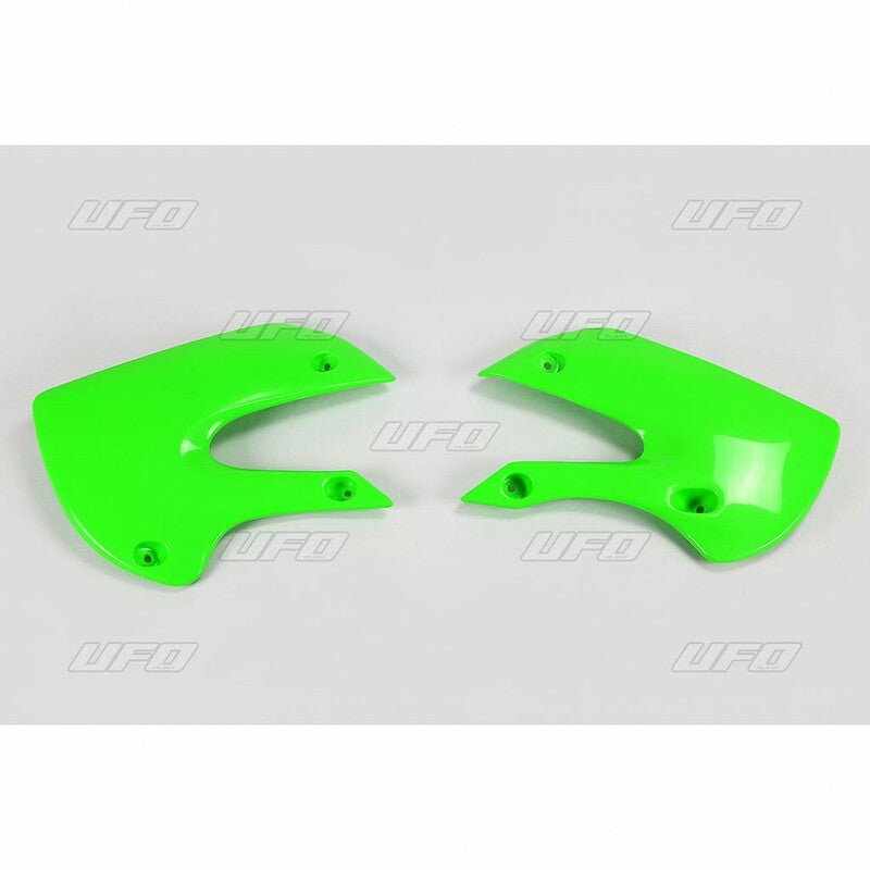 Paneles laterales radiador UFO verde Kawasaki KX65/KLX110 UFO KA03733#026