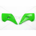Plásticos laterales de radiador UFO Kawasaki verde KA03738-026 UFO KA03738#026