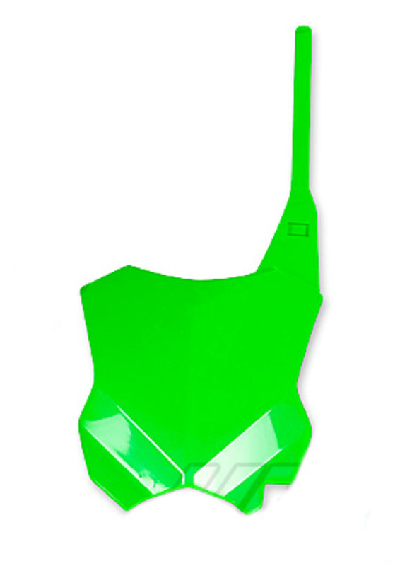 Portanúmeros delantero UFO verde fluor Kawasaki KX450F UFO KA04738#AFLU