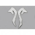 Plásticos laterales de radiador UFO blanco Kawasaki KX450 UFO KA04751#047