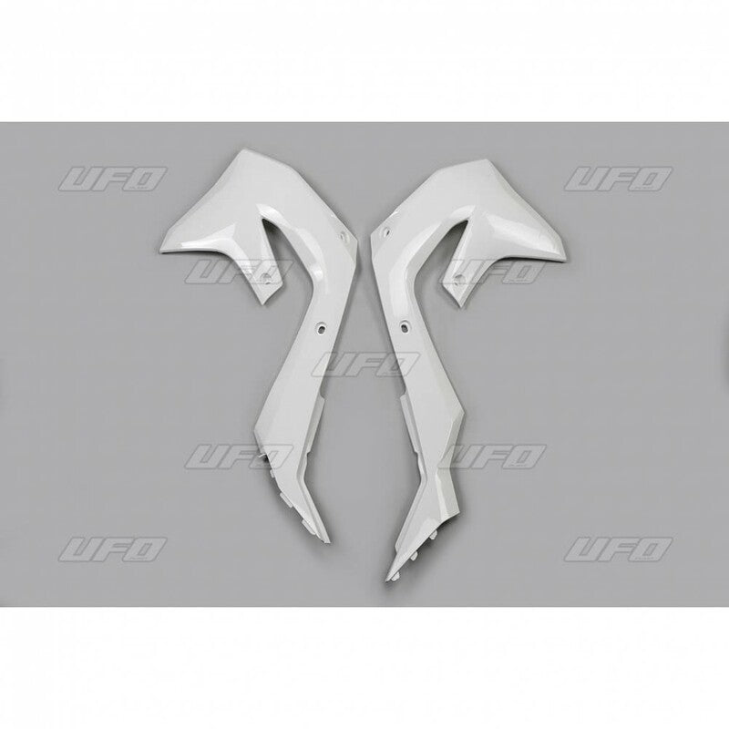 Plásticos laterales de radiador UFO blanco Kawasaki KX450 UFO KA04751#047