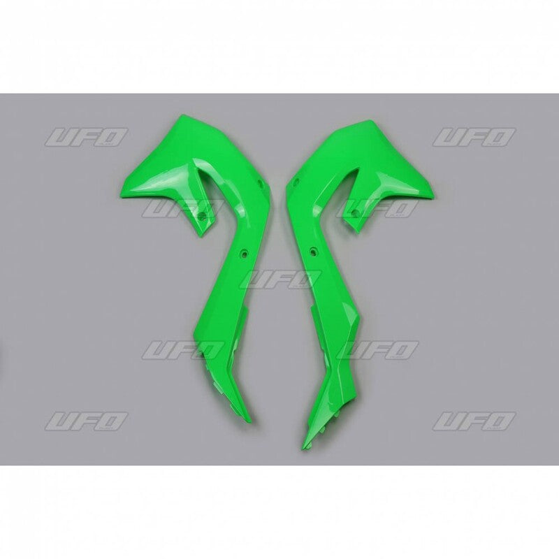 Plásticos laterales de radiador UFO verde neon Kawasaki KX450 UFO KA04751#AFLU