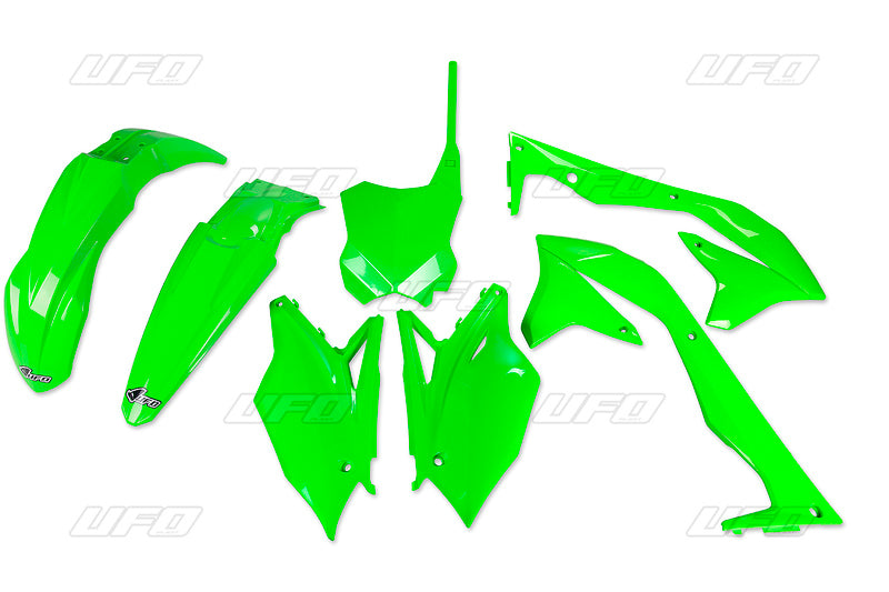 Kit plástica UFO verde fluor Kawasaki KX450F UFO KAKIT223@AFLU