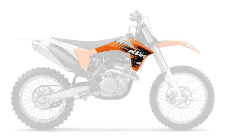Plásticos laterales de radiador UFO KTM naranja KT04022-127 UFO KT04022#127