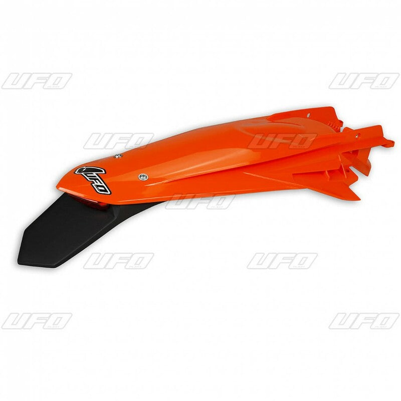 Guardabarros trasero UFO + portamatrículas con LED naranja flúor KTM EXC/EXC-F UFO KT04097#FFLU