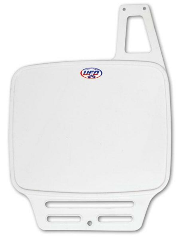 Portanúmeros universal UFO (1979-1989) blanco ME08045-W UFO ME08045#W