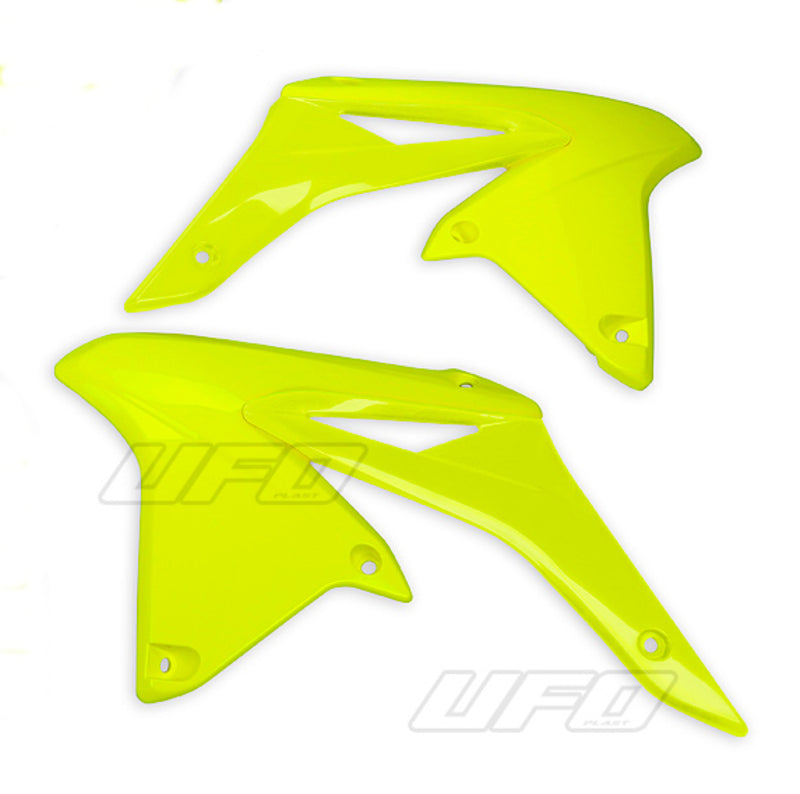Plásticos laterales de radiador UFO Suzuki amarillo fluor UFO SU04928DFLU