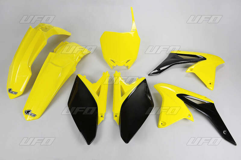 Kit de Plástica UFO OEM Color Yellow / Negro Suzuki RM-Z250 UFO SUKIT411@999